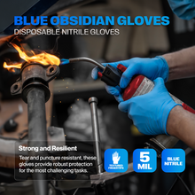 Load image into Gallery viewer, SureSafe OBSIDIAN 5 mil nitrile gloves - Blue Disposable, Powder-Free
