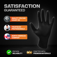 Load image into Gallery viewer, high quality durable black nitrile gloves