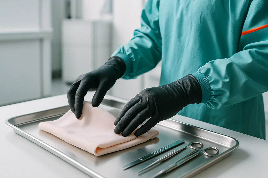 pink nitrile gloves for comfortable fit