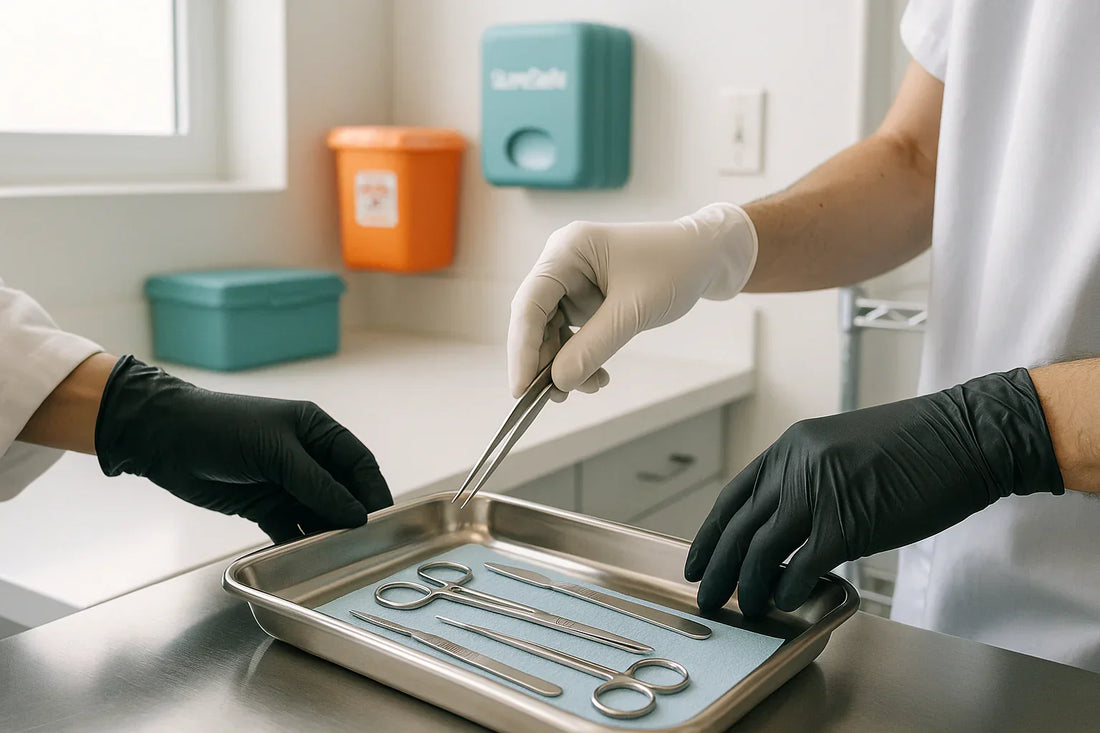 nitrile and vinyl gloves for medical use