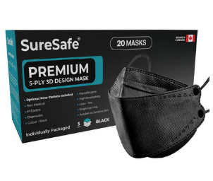 3D KN95 Masks - BLACK
