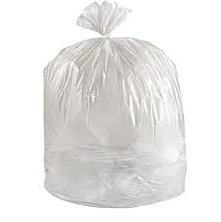 Stack of extra strong clear plastic bags