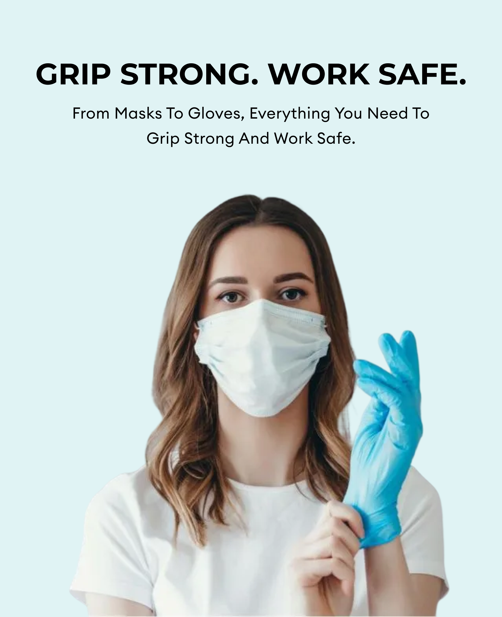 Montage of SureSafe products being used by medical staff, cleaners, and construction professionals.